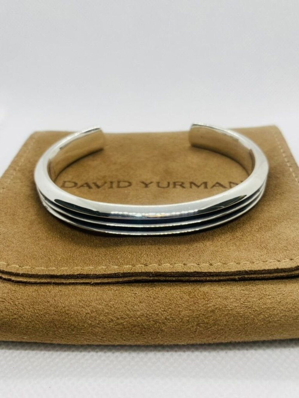 David Yurman Sterling Silver 925 Knife Edge Cuff Bracelet 7.25"